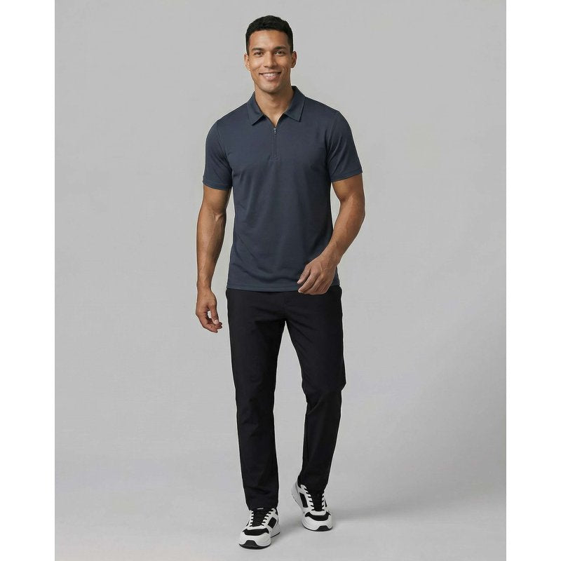Men's Athletic Polo Shirt 3 Pack Short Sleeve Zipper Dry Fit Golf Workout