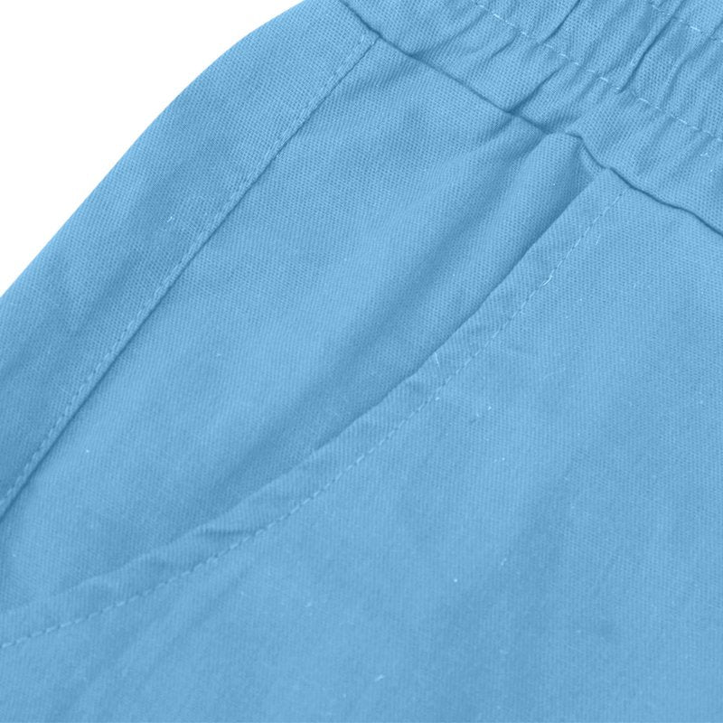Men's Big & Tall Cargo Pants with Cotton Fabric and Elastic Waist
