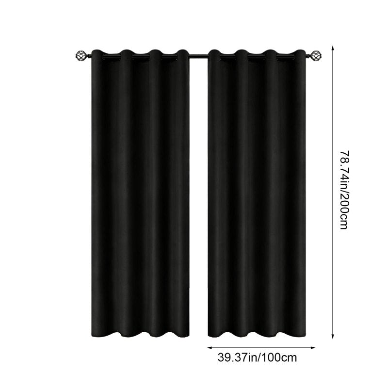 Blackout Curtains with Grommet Top – Thermal Insulated Noise Reducing Drapes for Bedroom & Living Room
