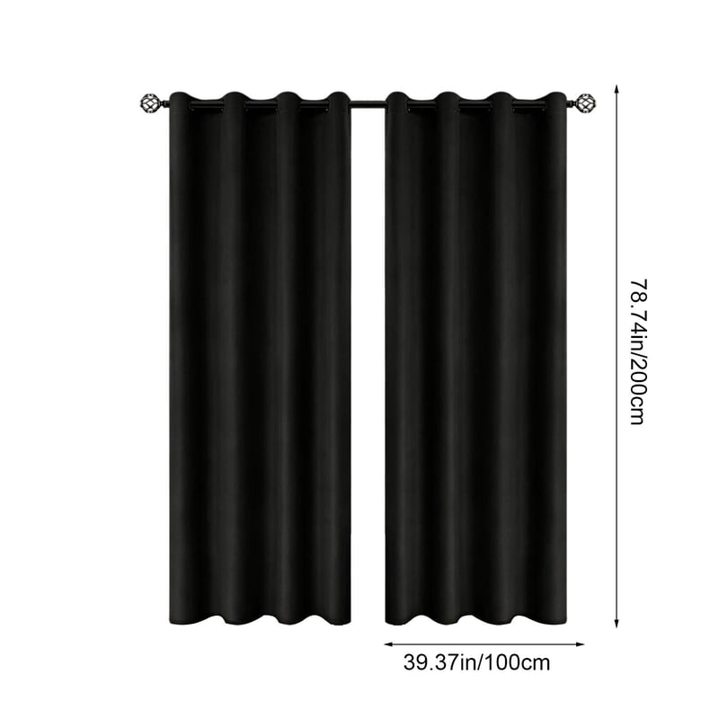 Blackout Curtains Thermal Insulation Window Drapes - 79 Inch, Multiple Colors