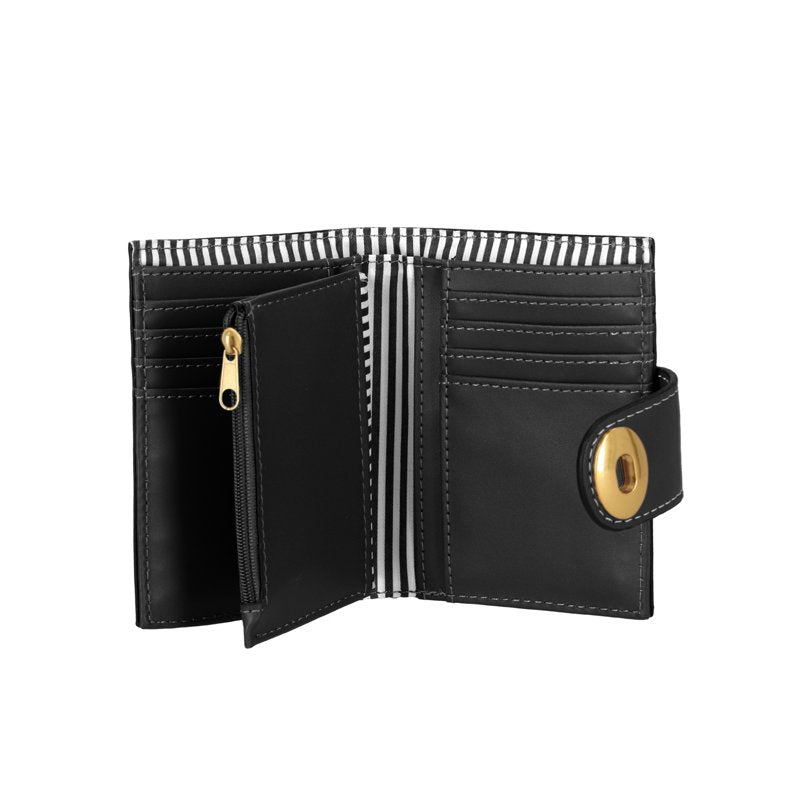 Women's Slim Leather Wallet with Turn Lock - Multiple Colors