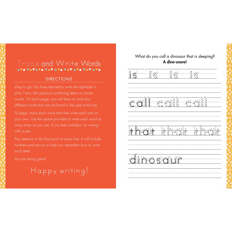 Kids Handwriting Practice Workbook with Jokes and Riddles - Learn to Print