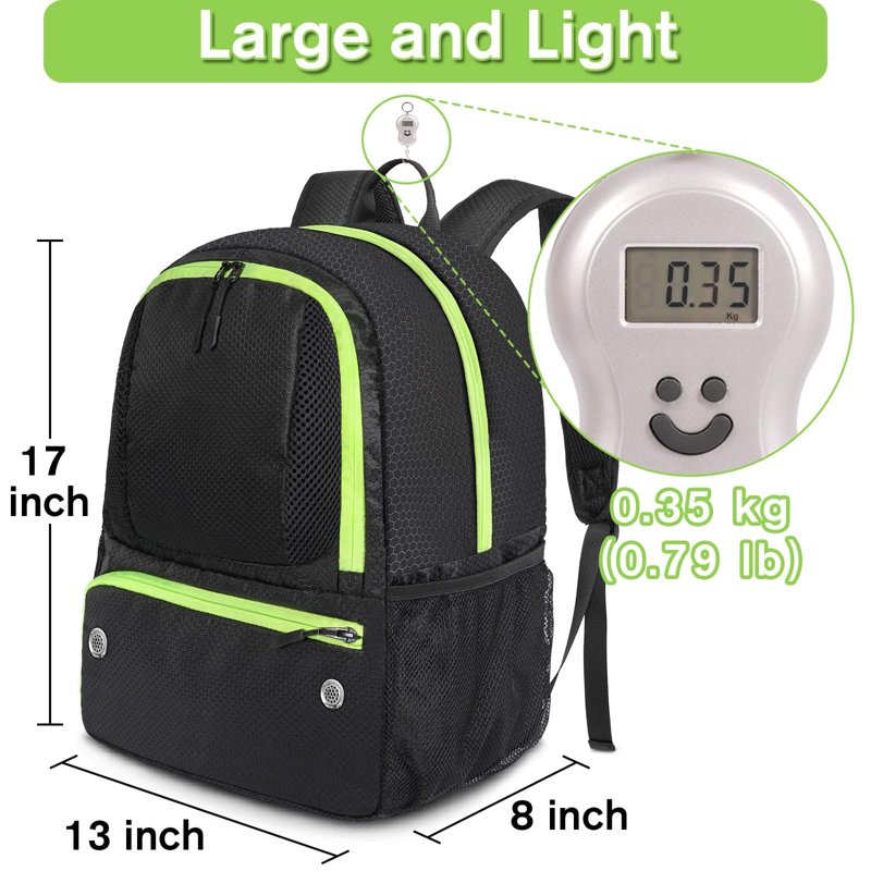 Omlopp Soccer Backpack Black – 28L Water-Resistant Ball Holder & Shoe Compartment