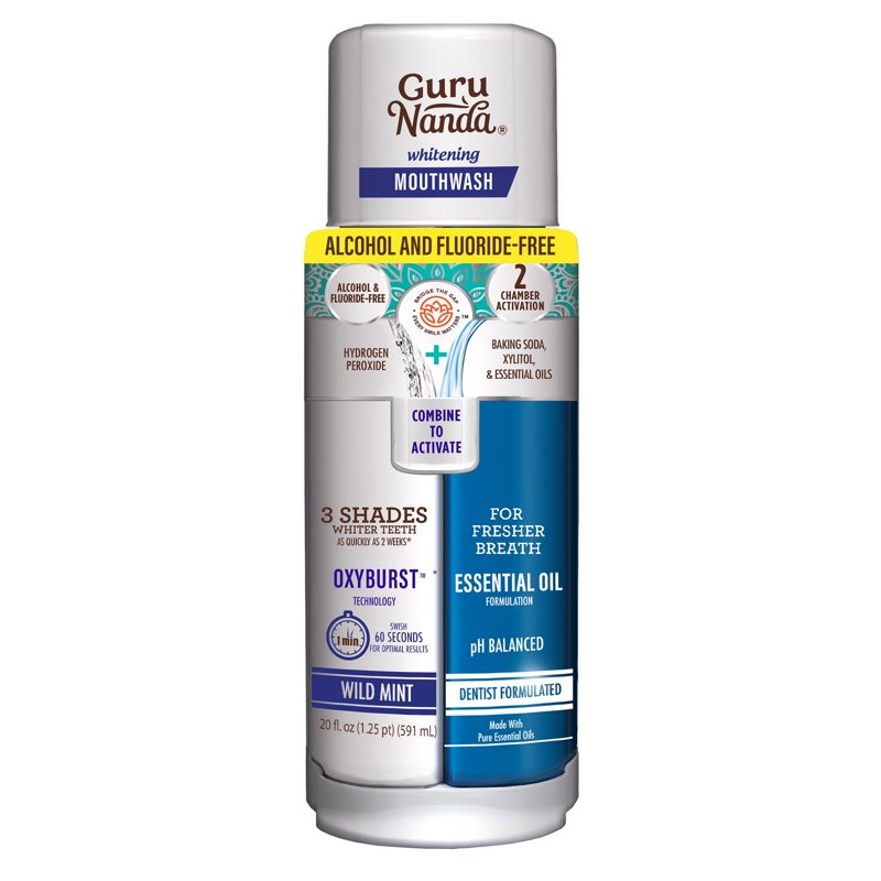 Multipack Whitening Mouthwash with Fluoride-Free Wild Mint - Dual Chamber, 3 Pack