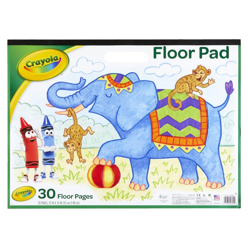 Giant Coloring Floor Pad Pack of 3 - 30 Sheets 22x16 Inches for Kids Art
