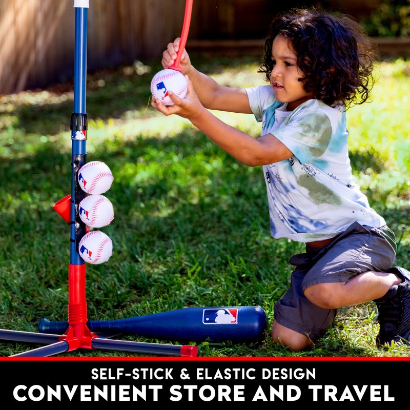 Kids Grow-with-Me Baseball Batting Tee Set for Tee Ball & Softball Practice