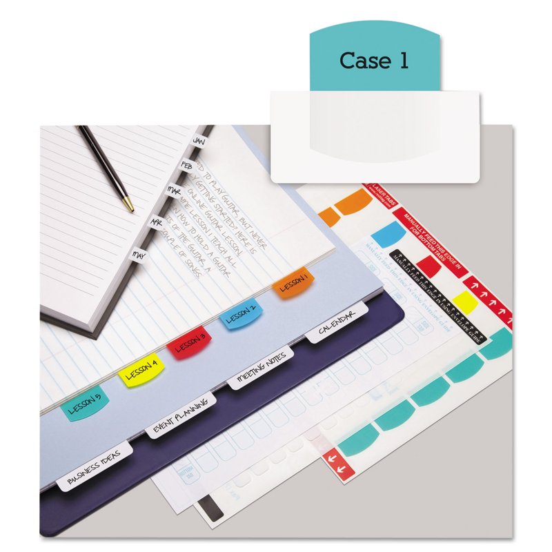 Laser Printable Index Tabs 1 1/8 x 1 1/4 White 375 Pack - Office Organization
