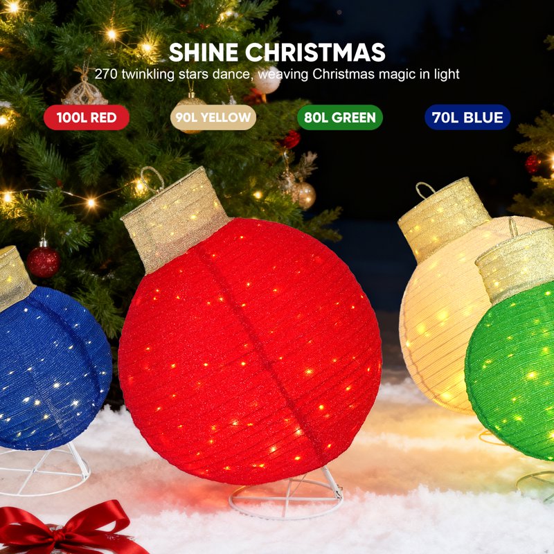 Christmas Lantern String Lights 350 LED Indoor Outdoor Decor Set