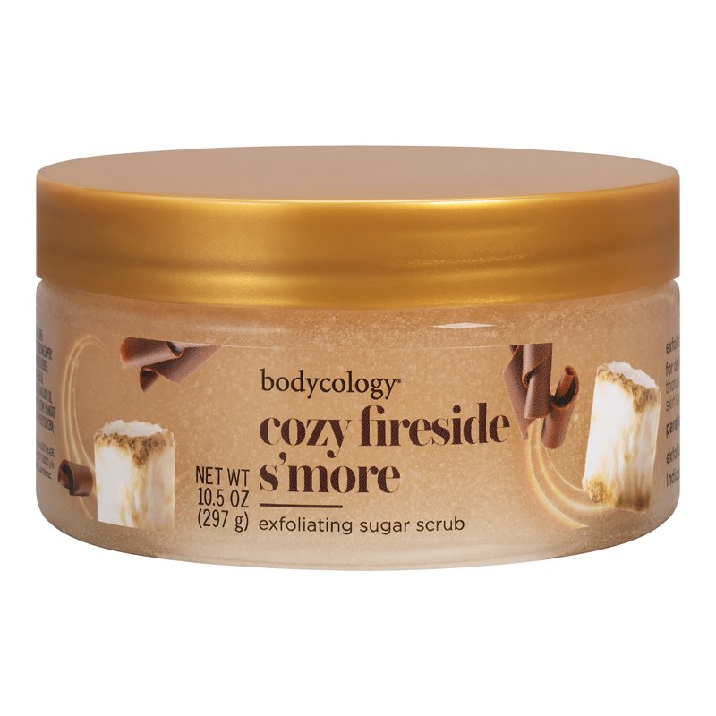 Bodycology Cozy Fireside S'more Sugar Body Scrub 10.5 oz | Exfoliating Shea Butter