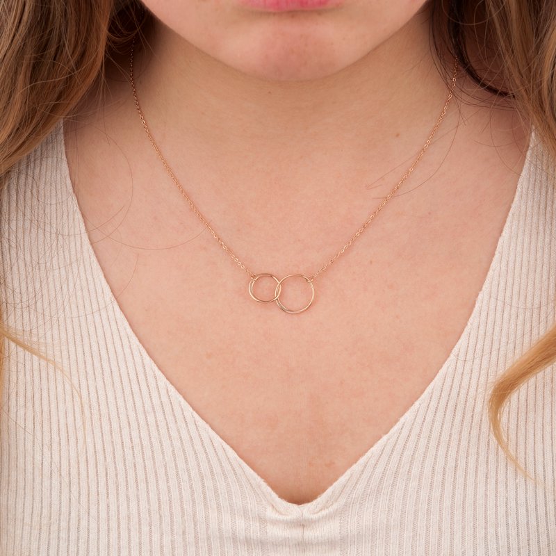 Mother's Day Necklace Gift Set with Card - Heart Pendant & Infinity Ring
