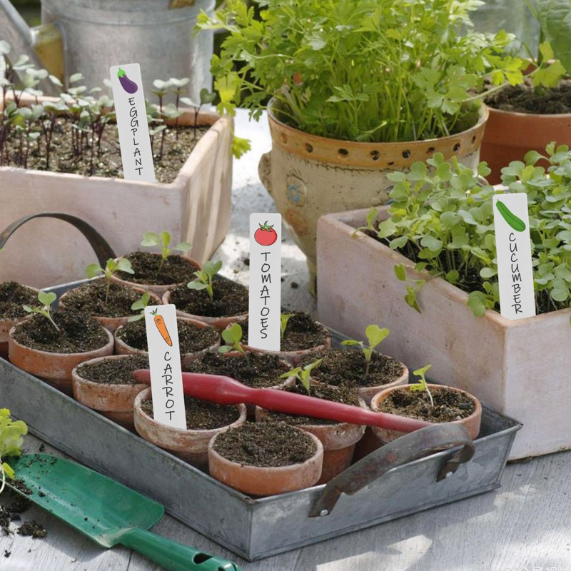 150 Waterproof Garden Plant Labels & Markers with Oil-Based Marker Set