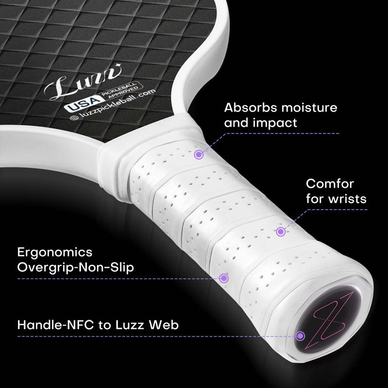 Variation of THIS listing: LUZZ Carbon Fiber Pickleball Paddle Set of 2 with 4 Balls and Carry Bag, USAPA Approved, T705 + DARK