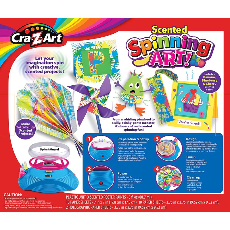 Spin Art Kit for Kids - Neon Color Paint, Spinning Art Machine for Creative Crafting