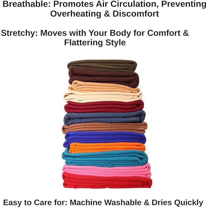 Cotton Spandex Jersey Fabric 10 oz - 4-Way Stretch, 60" Wide for Garments