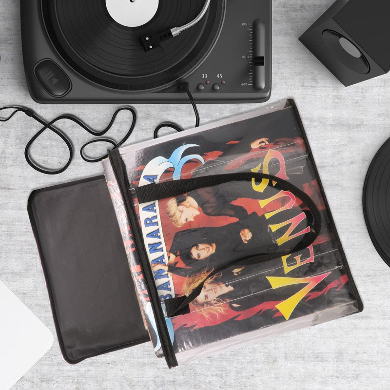 Vinyl Record Storage Cases - Pack of 3, Holds 108 Albums, Clear PVC