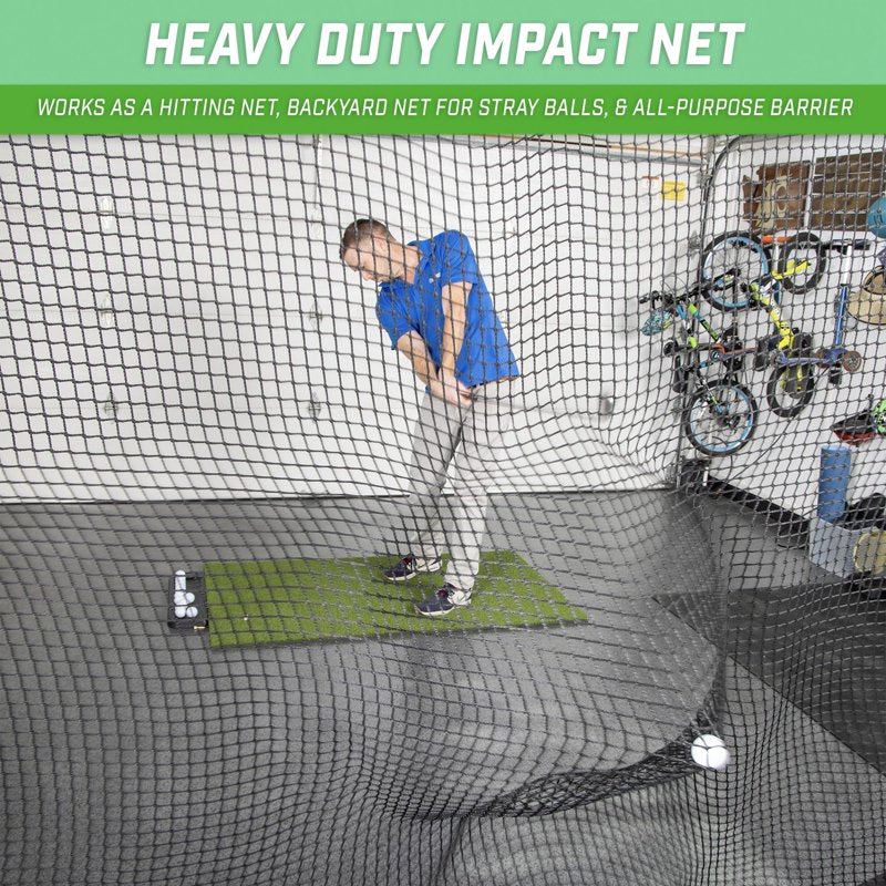 GoSports 20 ft x 10 ft Hitting Net - Multi-Sport Sports Netting for Golf/Baseball/Hockey/Soccer (Variation: 20 x 10)