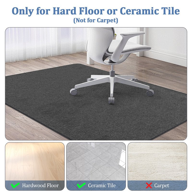 Office Chair Mat for Hardwood Floors 55x35 Inch Non-Slip Floor Protector