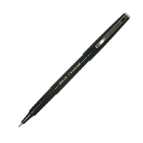Pilot Fineliner Pens 1.2mm Tip - Black, Pack of 12
