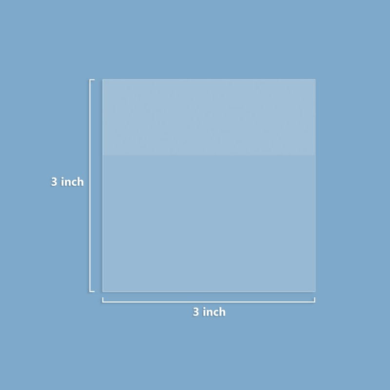 6 Pack Transparent Sticky Notes - Waterproof 3x3 Inches Clear Translucent Sheets