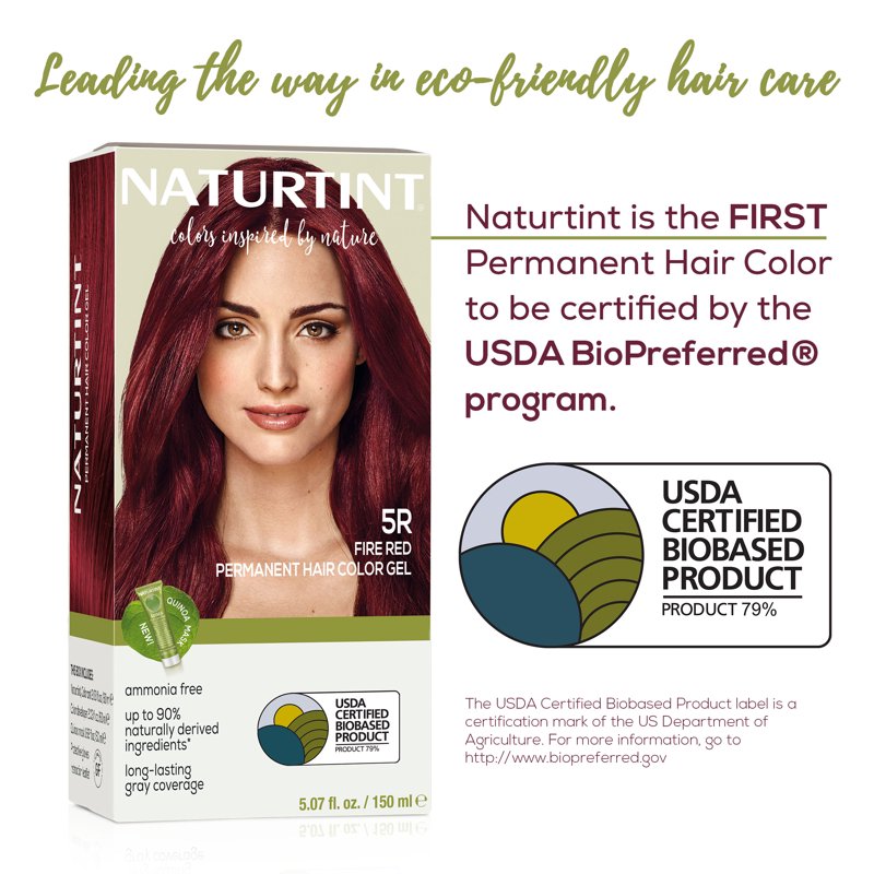 Natural Hair Color Kit 5R Fire Red Permanent Hair Dye - 2 Pack