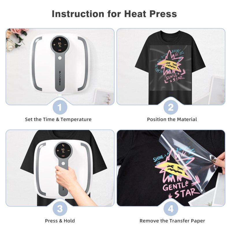 10x10 Heat Press Machine for T-Shirts and Crafts - Fast Heating & Auto Shut-Off