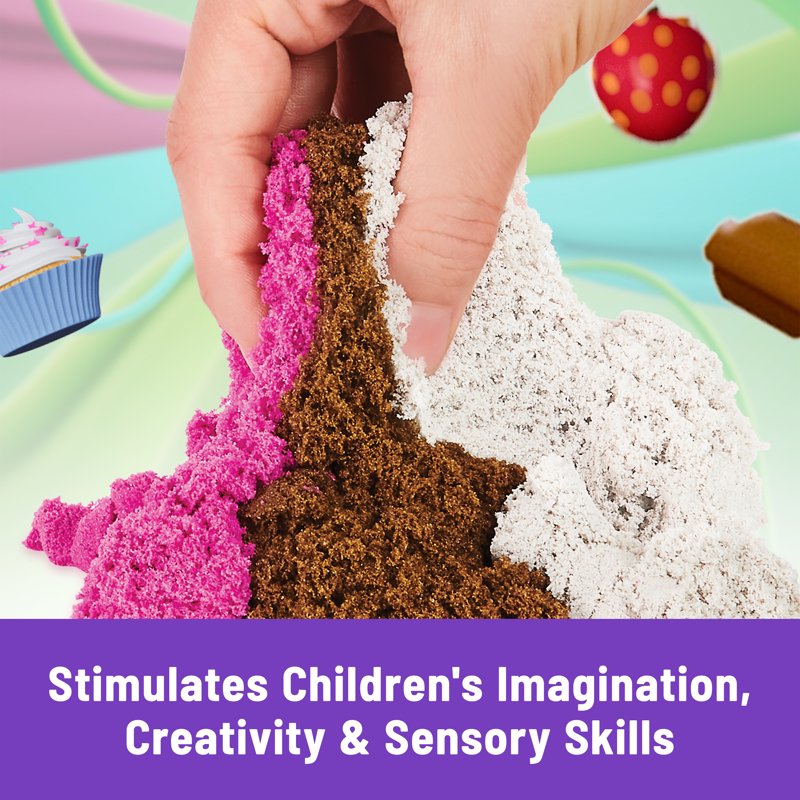 Scented Kinetic Sand Playset for Kids - Ice Cream Treats & Sensory Toys