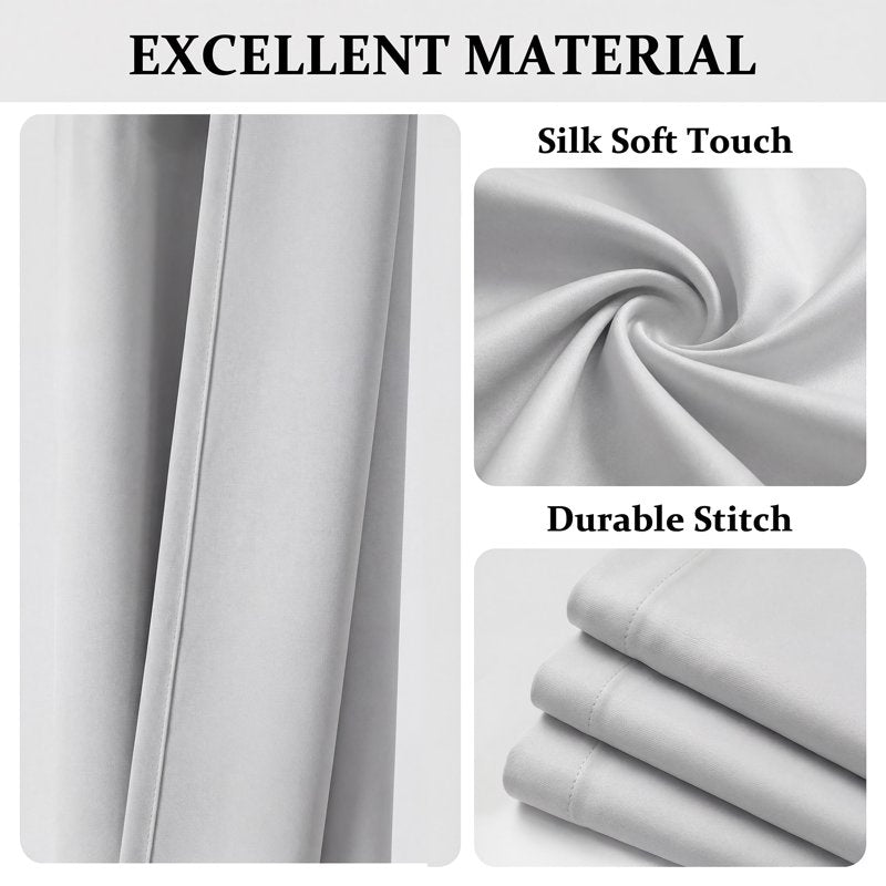 Blackout Curtains Set of 2 - Thermal Insulated Noise Reducing Window Drapes