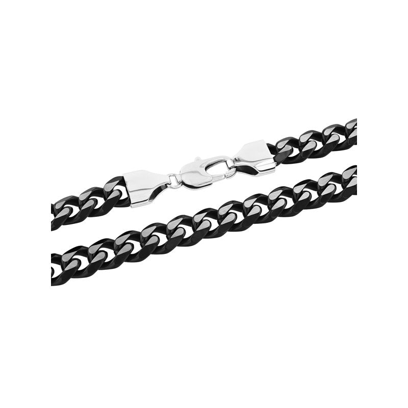 Men's Two-Tone Stainless Steel Curb Link Chain Necklace 20 Inches