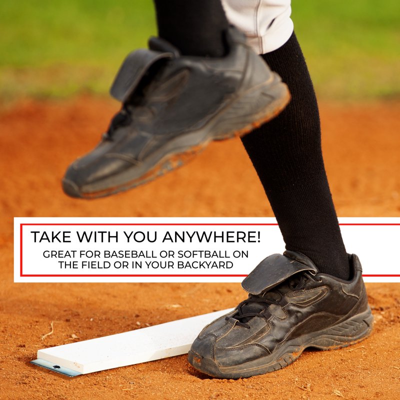 Baseball Pitching Rubber with Stakes - 18 Inch Durable Practice Plate