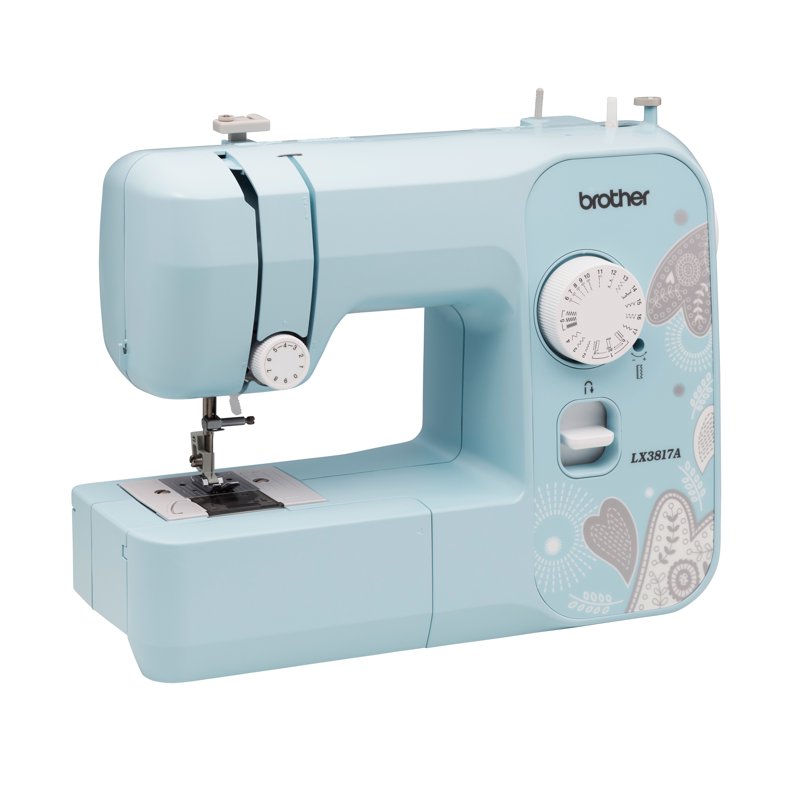 Portable Embroidery Sewing Machine with 17 Stitches and Accessories