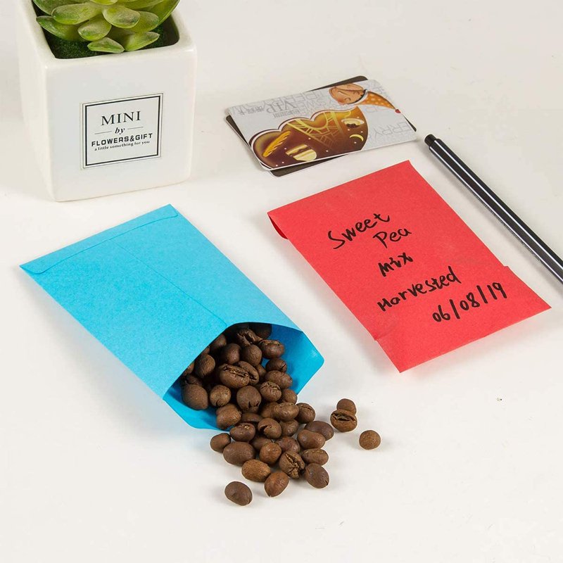 Self-Adhesive Small Envelopes Pack for Seeds Coins Stamps Storage 200 Pack