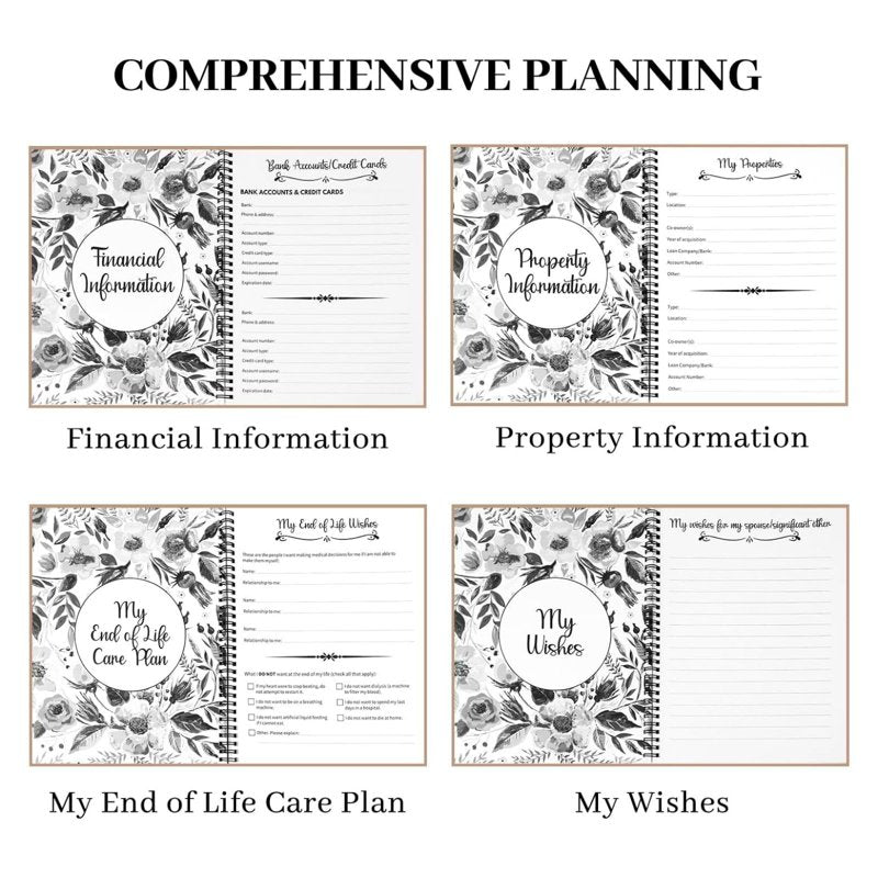 End of Life Planner – Estate Planning Organizer for Final Wishes & Beneficiary Will Prep