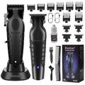 KEMEI Professional Hair Clipper and Hair Trimmer for Men, Cord/Cordless Hair Cutting Kits, Zero Gapped Beard Trimmers, T Blade Barber Clippers with USB Rechargeable, KM-2299, KM-2296