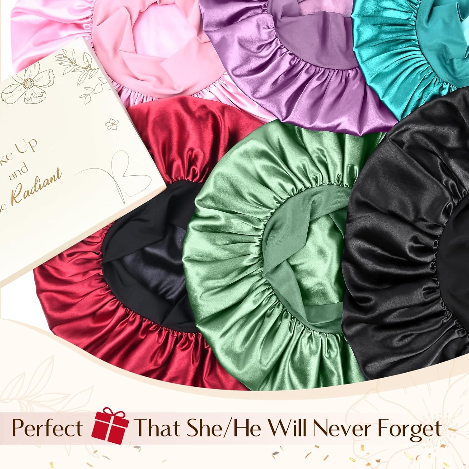 YANIBEST Silk Bonnet for Men Women Hair Bonnet for Sleeping Double Layer Satin Bonnets for Black Women Curly Hair Sleep Cap