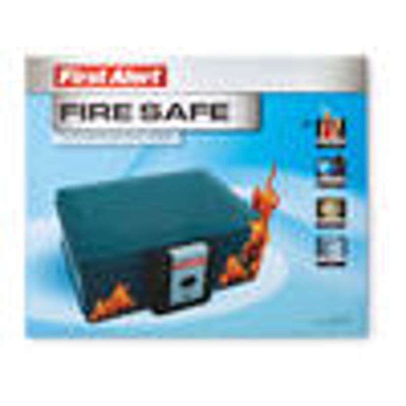 First Alert 0.17 Cu Ft Gray Fire-Resistant Safe with Key Lock