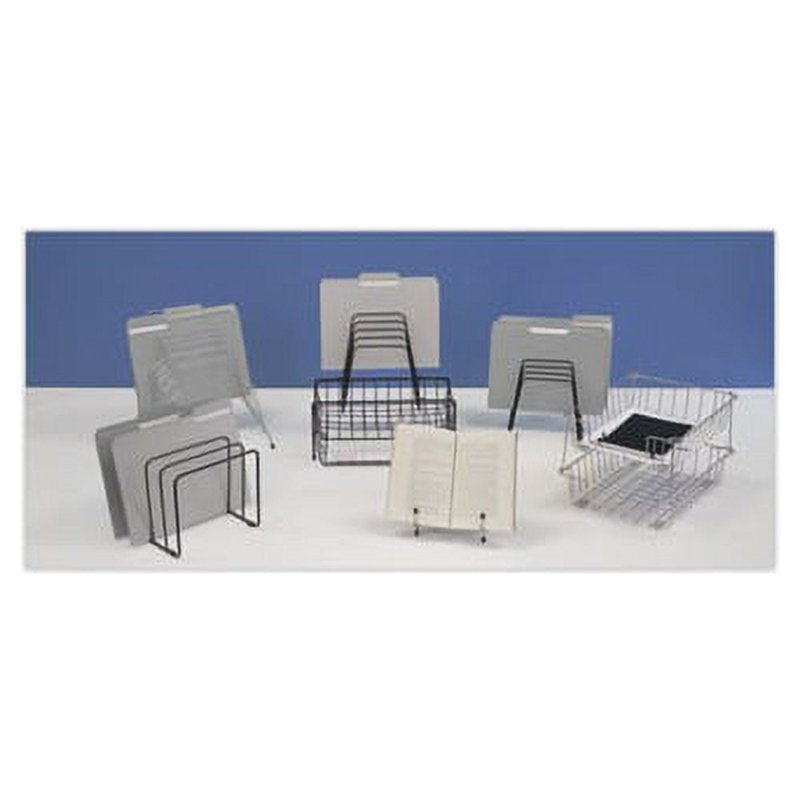 Wire Desktop Organizer with 11 Compartments for Letter & Legal Files - Silver