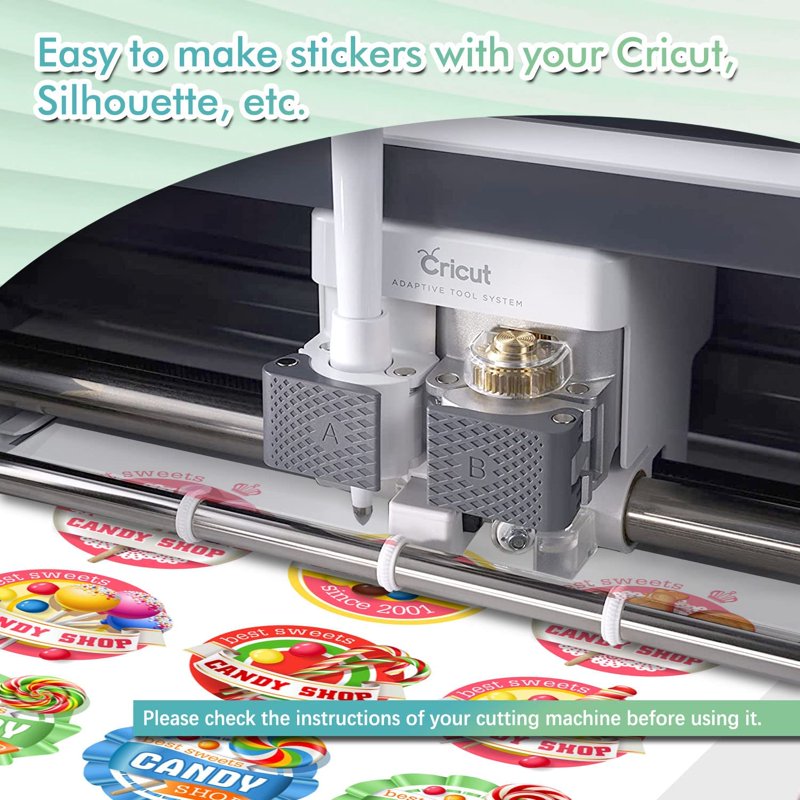 Printable Vinyl Sticker Paper for Inkjet 100 Sheets Waterproof Matte White 8.5x11