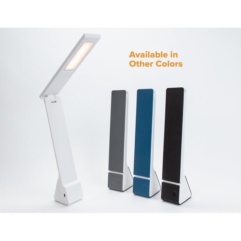Rechargeable LED Desk Lamp - Foldable, Adjustable Color Temperature, Portable Black