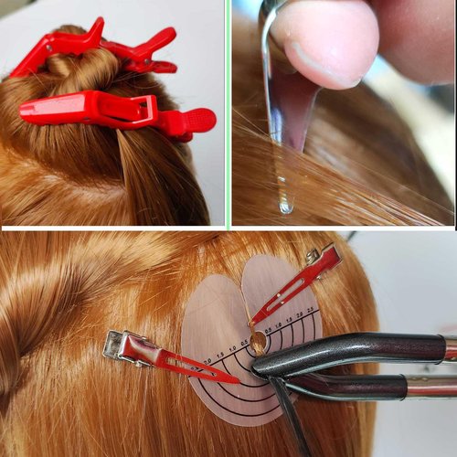 Ushtiger Fusion Extension Tools Hair Extension Connector Machine Pre Bonded Keratin Flat Tips Heat Connector Wand Iron Full Tool Kit Hot Fusion Iron Bonding For Diy And Salon Use K Tip Black