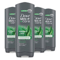 Dove Men+Care Body Wash Mineral + Sage 4 Count for Men's Skin Care Effectively Washes Away Bacteria While Nourishing Your Skin 18 oz