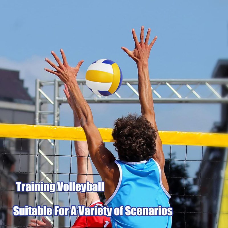 6 Pack Official Size Volleyballs with Pump - Indoor & Outdoor Play Set