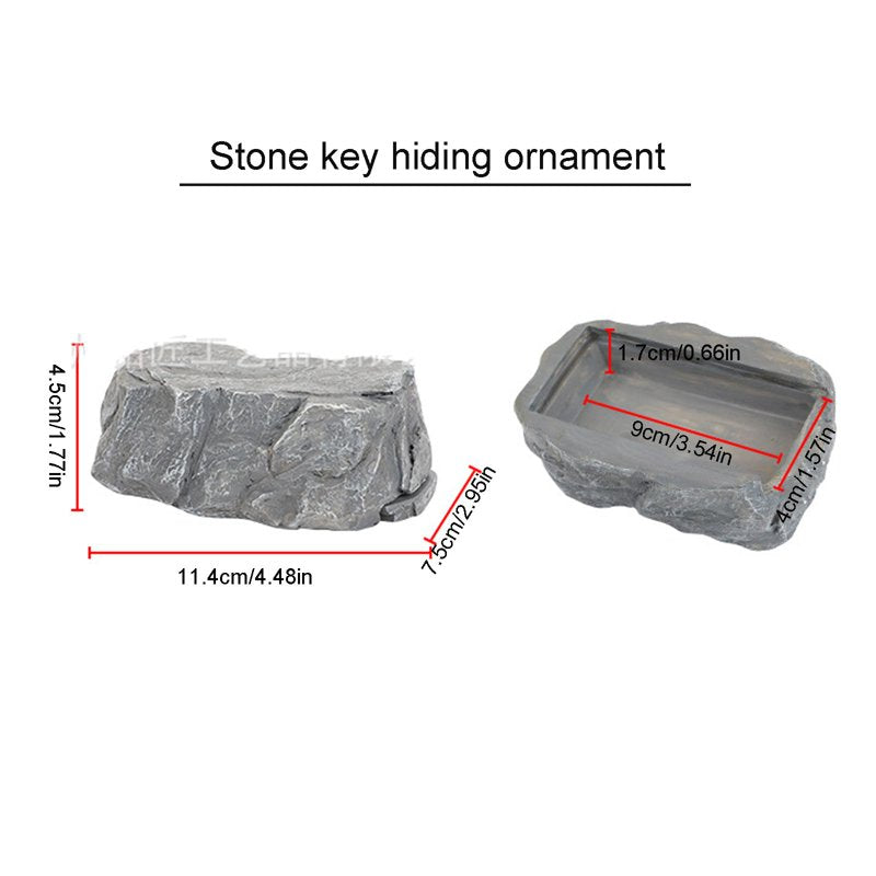Camouflaged Waterproof Fake Rock Key Hider Safe for Outdoor Garden and Home Security