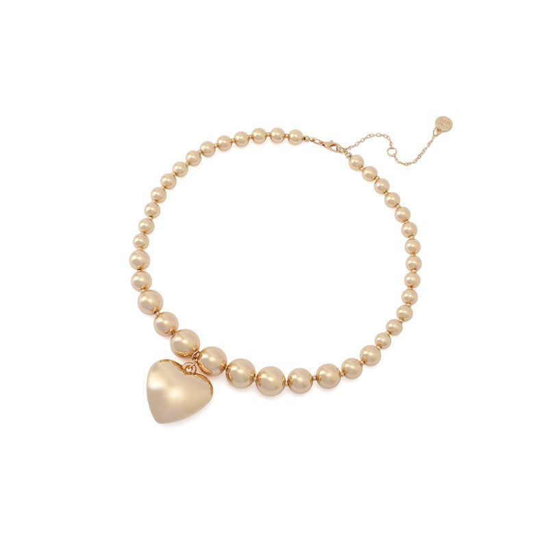 Fashion Puffy Heart Pendant Necklace for Women with Adjustable Chain