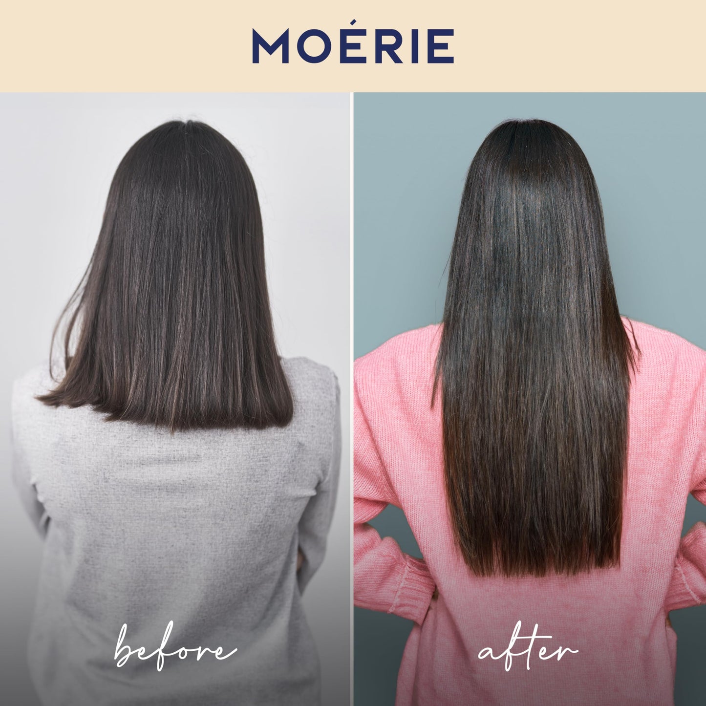 Moerie Shampoo and Conditioner Plus Hair Mask and Spray Mega Pack – The Ultimate Growth Care – For Longer, Thicker, Fuller Hair - Volumizing Products – Paraben & Silicone Free - 4 items