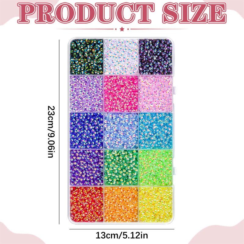 Mixed Color Resin Beads Jewelry Making Kit - 40 Colors, 3mm Flat Gems, Craft Supplies