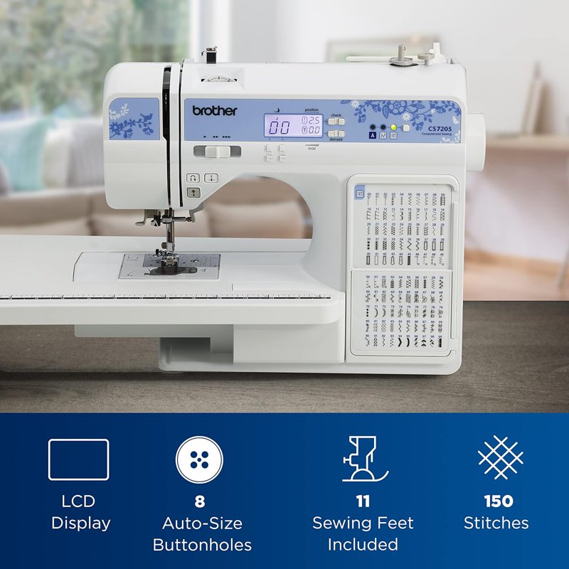 Computerized Sewing Machine with Wide Table 150 Stitches LCD Display