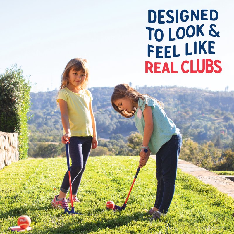 Kids Golf Starter Set with Clubs Balls & Disks - Perfect for Ages 3-6