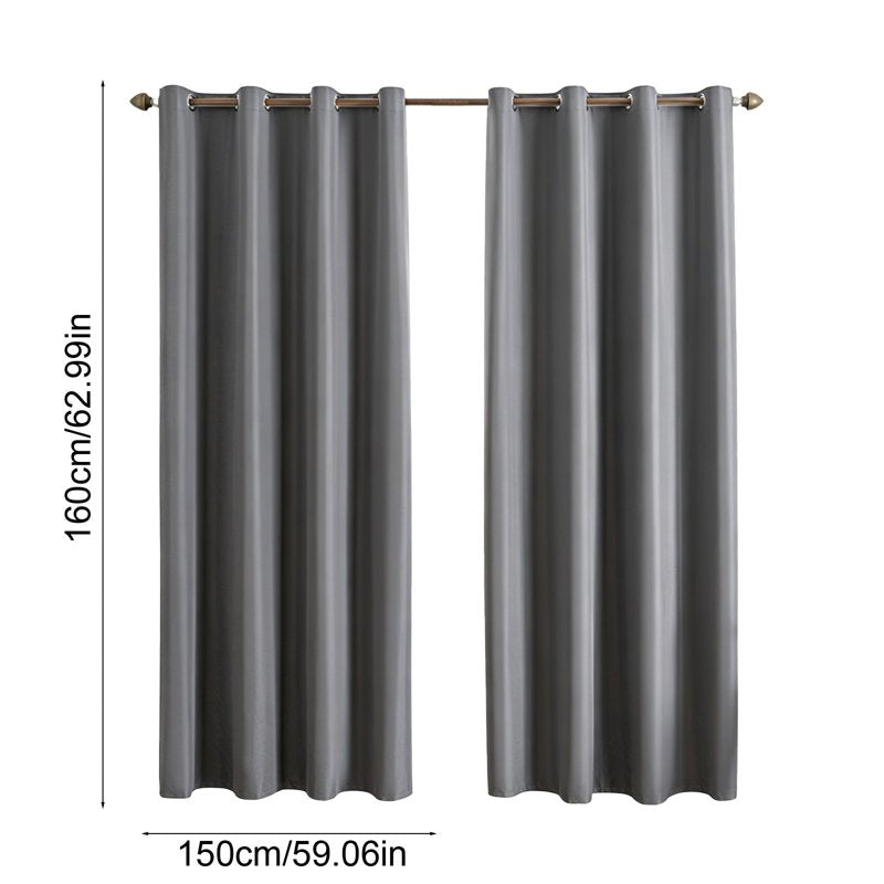 Blackout Indoor Outdoor Curtains - Waterproof Room Darkening Drapes 59x63 Inches