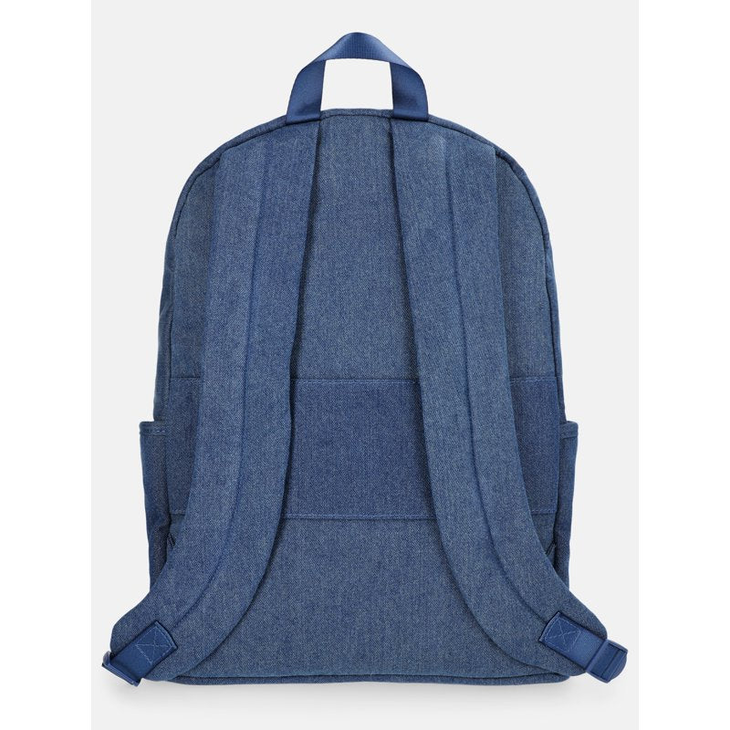 Women’s Double Pocket Dome Backpack with Pouch - Chili Denim