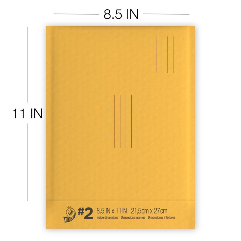 Self-Seal Kraft Bubble Mailers 8.5 x 11 Inches - Pack of 12